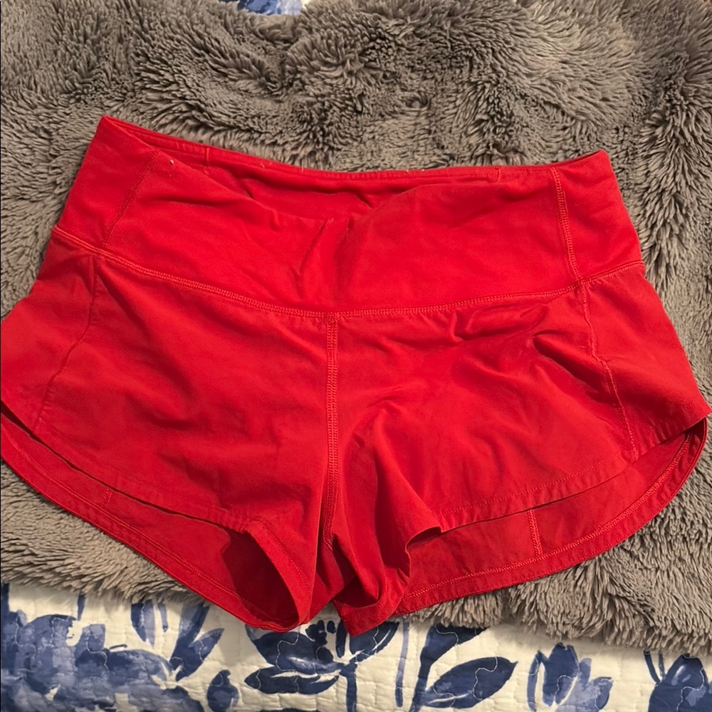 Women's Red Athletic Shorts